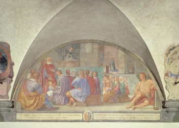 Die Predigt des Hl. Antoninus, Lünette